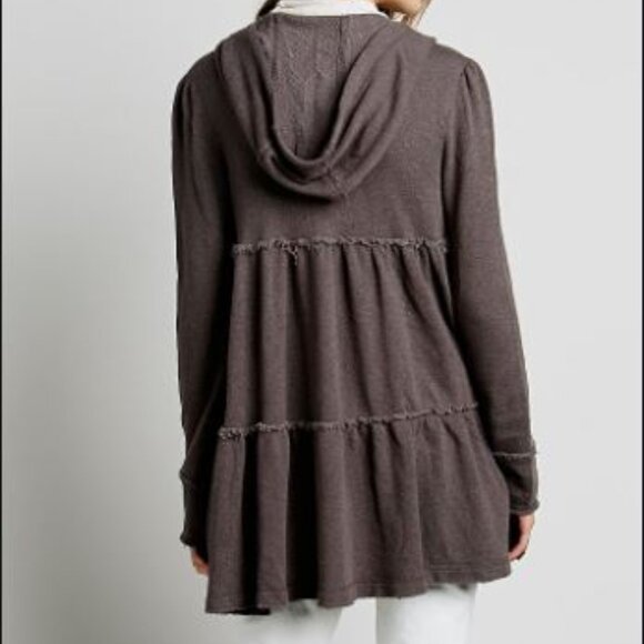 Free People Raw-Edge Zip-Front Hoodie NWT - Picture 6 of 16